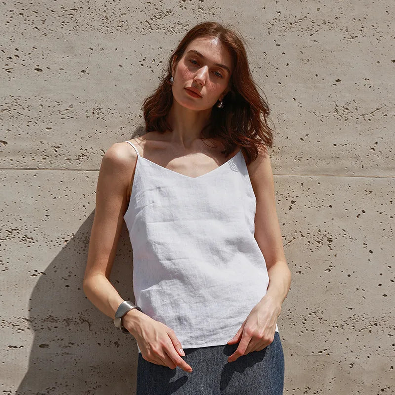 Women’s Linen V-Neck Camisole Top
