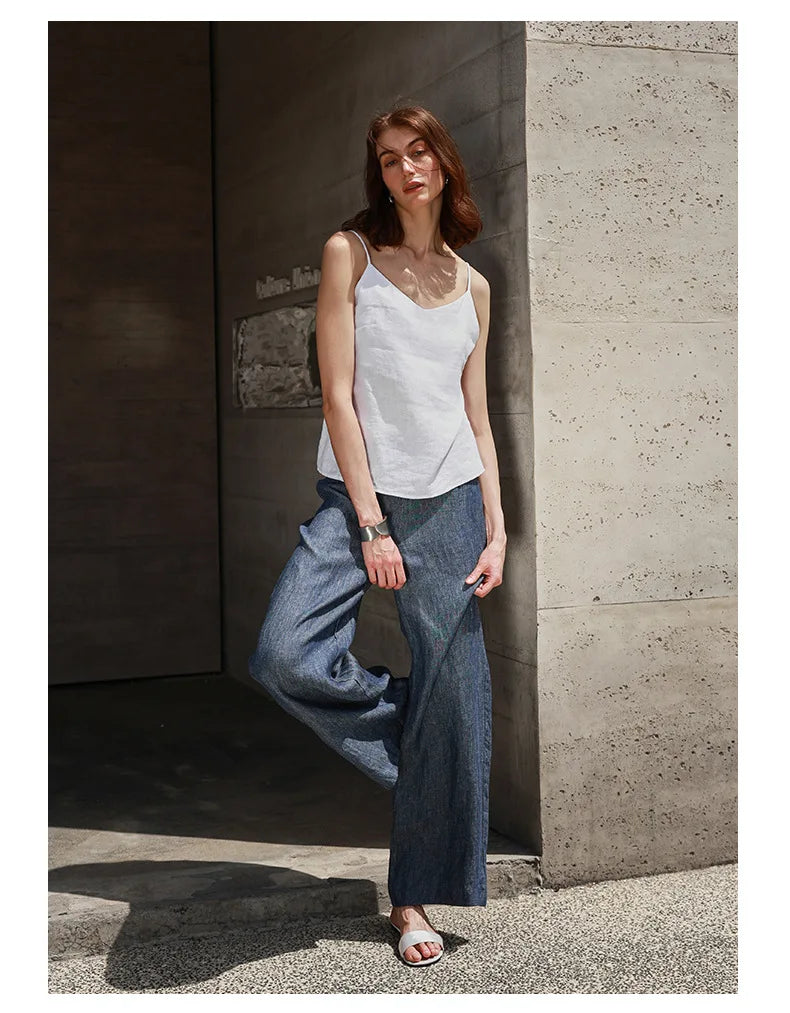 Women’s Linen V-Neck Camisole Top