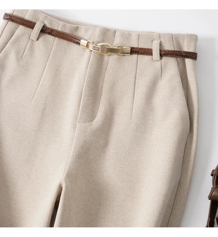 Milano Wide Leg Wool Trousers