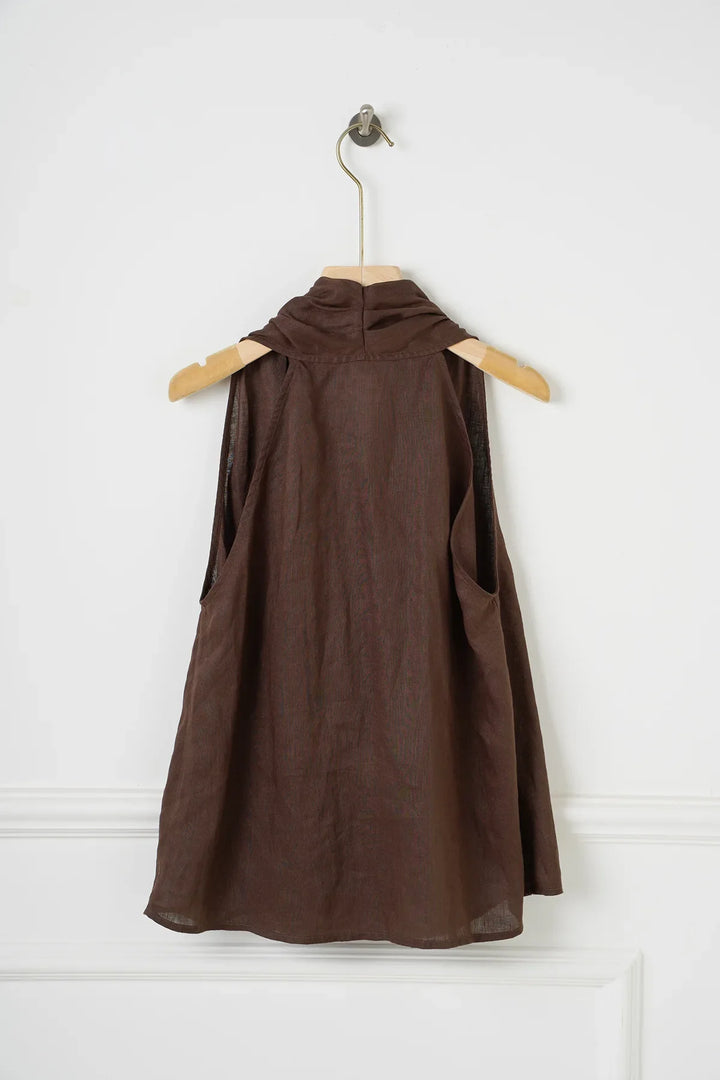 Valienne Drape Linen Vest