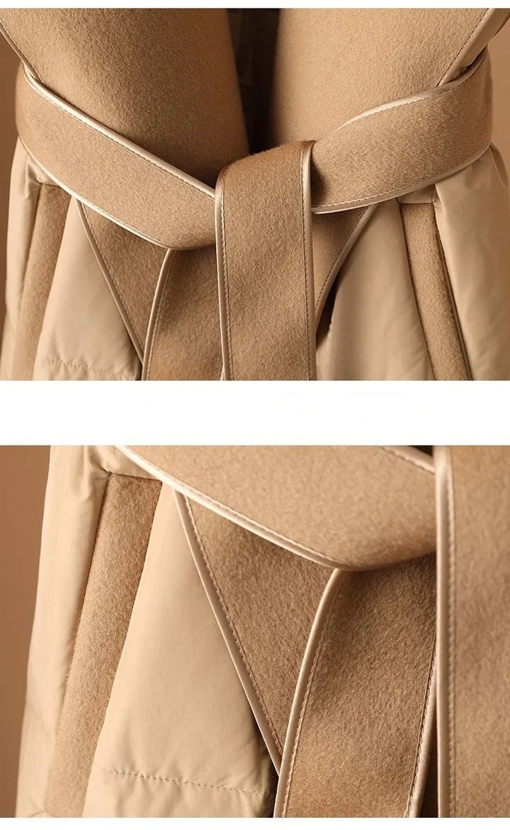 Lillian Wool-Collar Down Coat