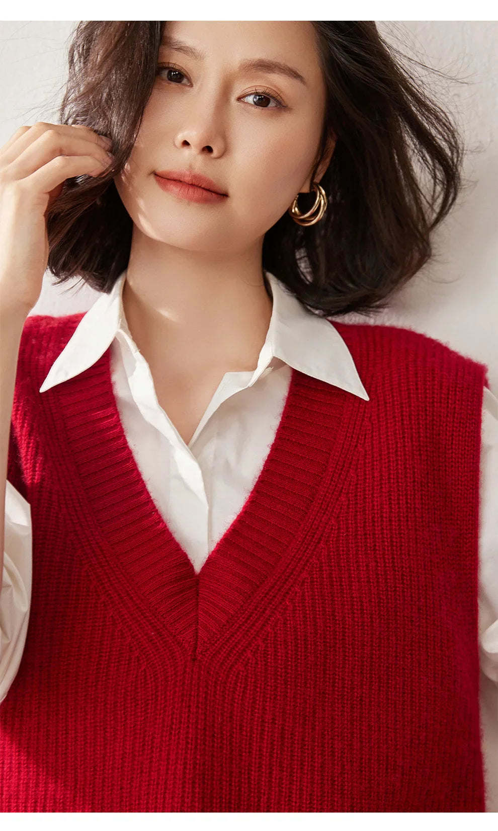 Elise Ribbed Cashmere Vest
