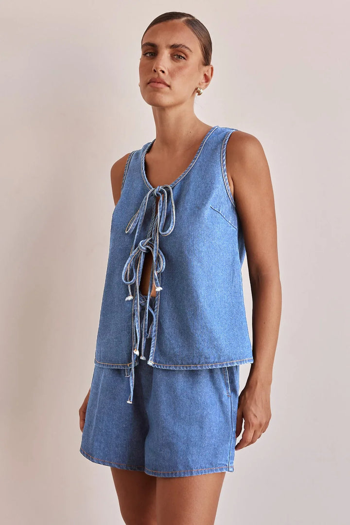 Doretta Denim Tie Set