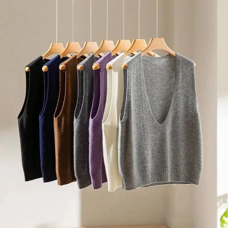 Rowan Deep-V Wool Vest