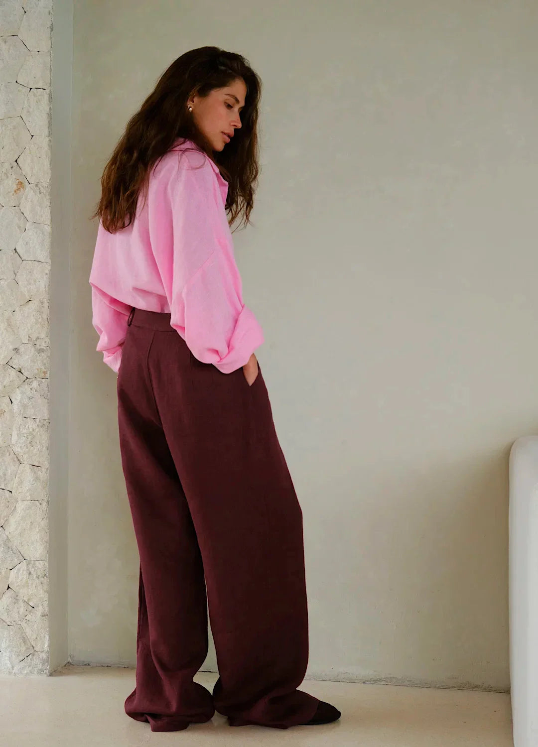 Arden Linen Wide-Leg Trousers
