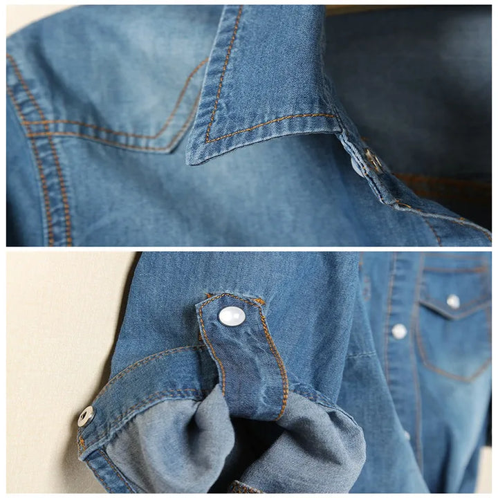 Cool Summer Denim Crop-Top