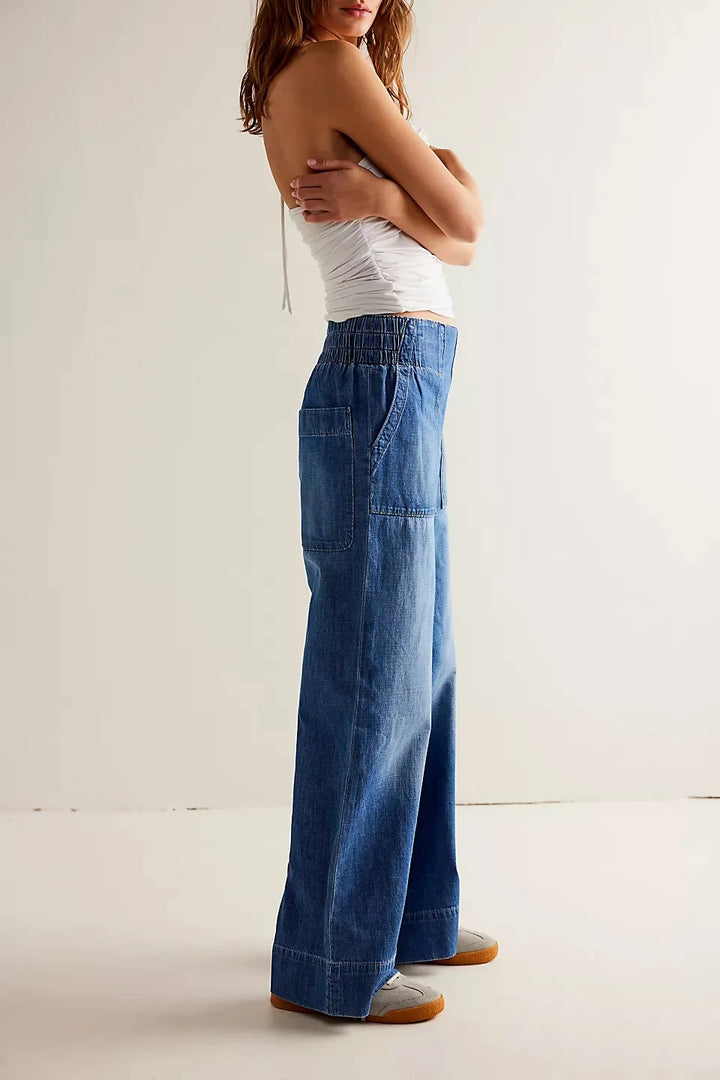 Audrey Wide-Leg Denim Jeans