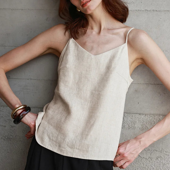 Women’s Linen V-Neck Camisole Top