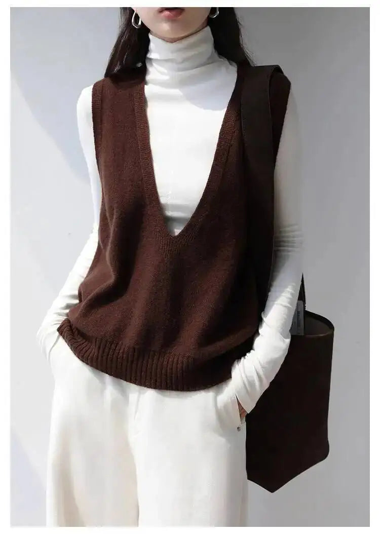 Rowan Deep-V Wool Vest