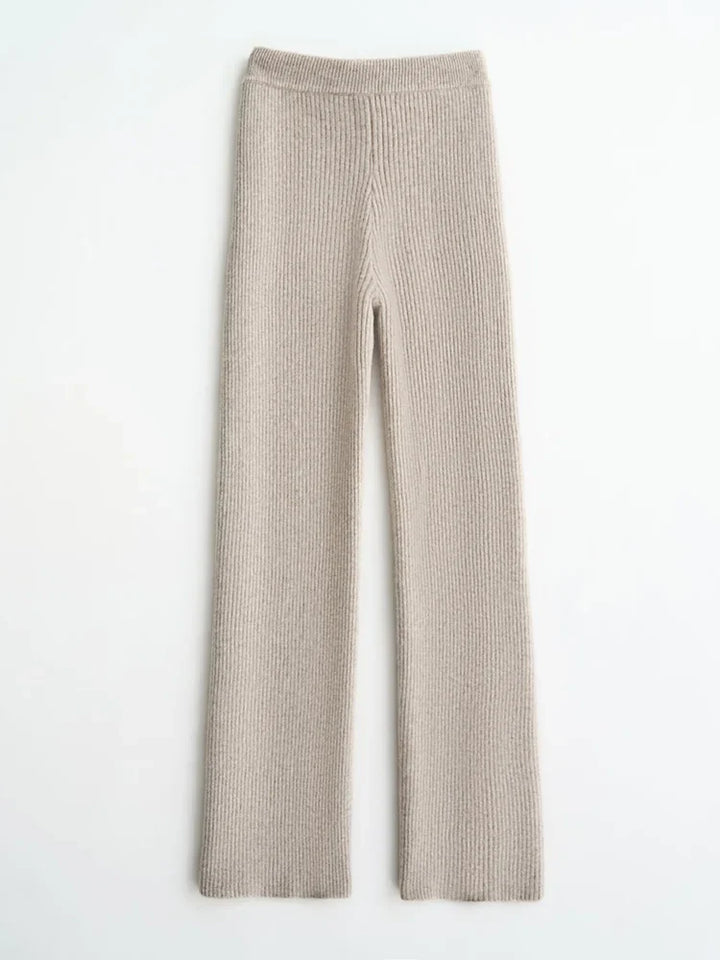 Wool Knitted Wide Leg Pants