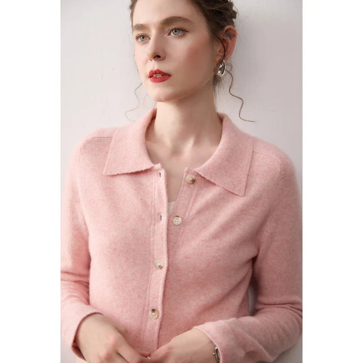 Elise Polo Cashmere Cardigan