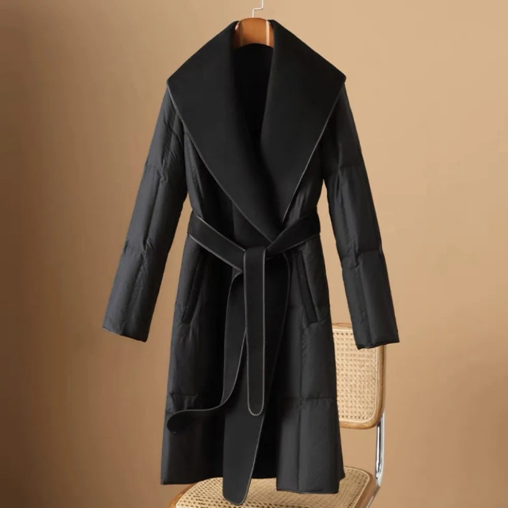 Lillian Wool-Collar Down Coat