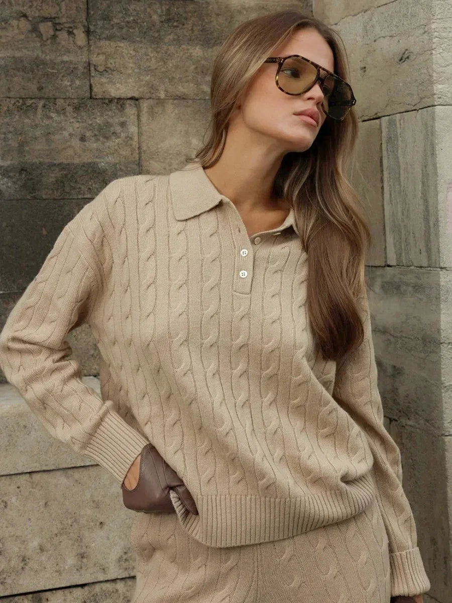 Hadley Cable Knit Lounge Set