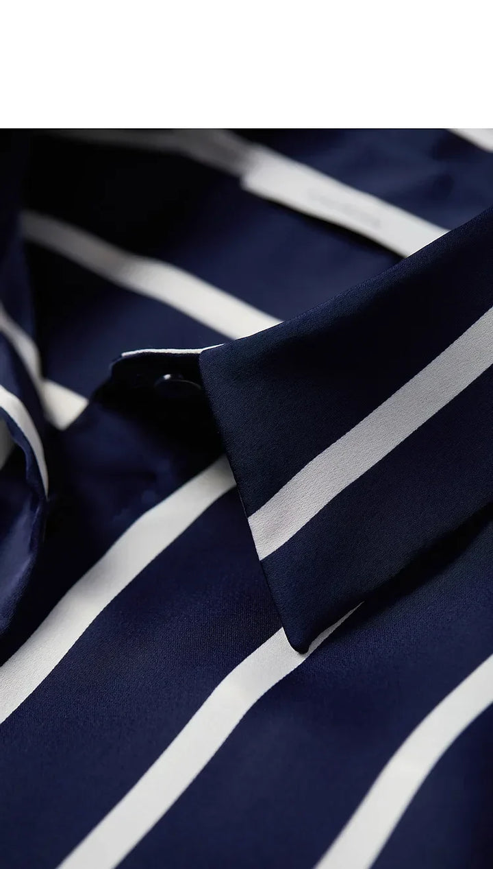 Maren Stripe Satin Blouse