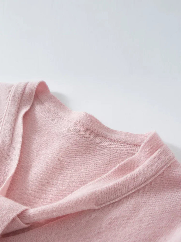 Selene Scarf-Collar Cashmere Pullover