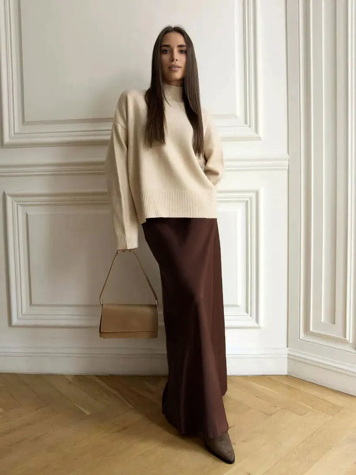 Seraphine Satin Fishtail Maxi Skirt