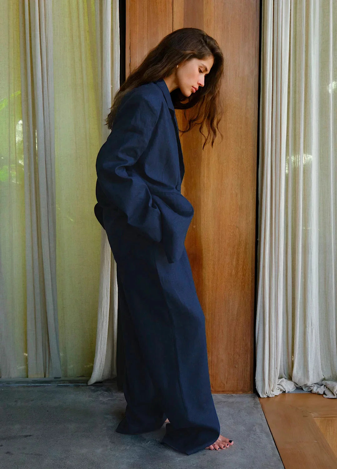 Arden Linen Wide-Leg Trousers