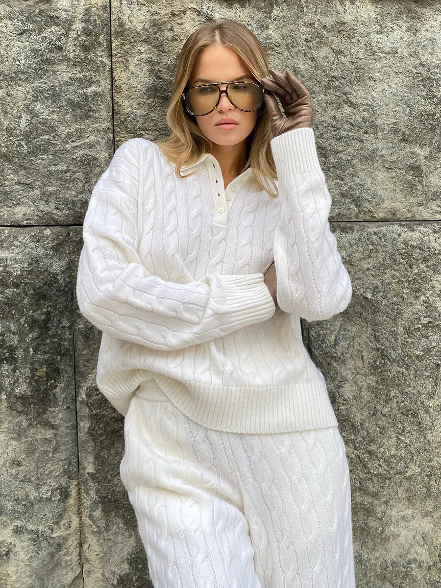 Hadley Cable Knit Lounge Set