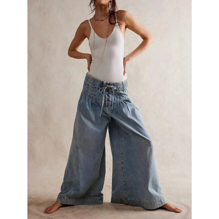 Aria Women's Pull-On Chambray Jeans