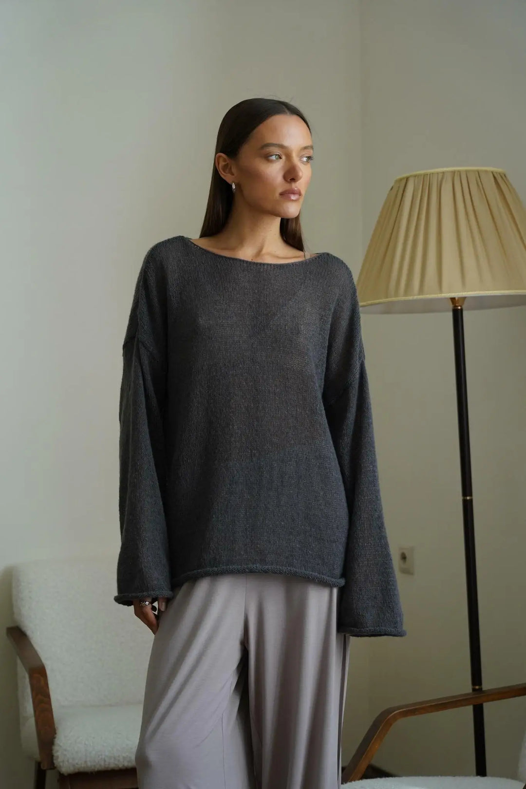 Liora Relaxed Crewneck Sweater