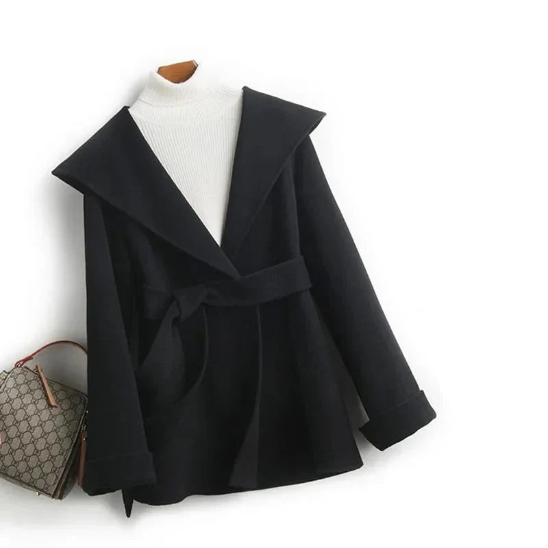 Camel-Hair Long Pointed Coat
