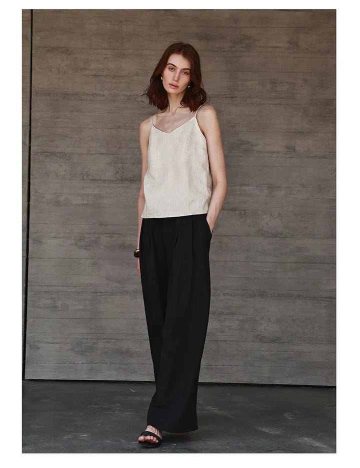 Women’s Linen V-Neck Camisole Top
