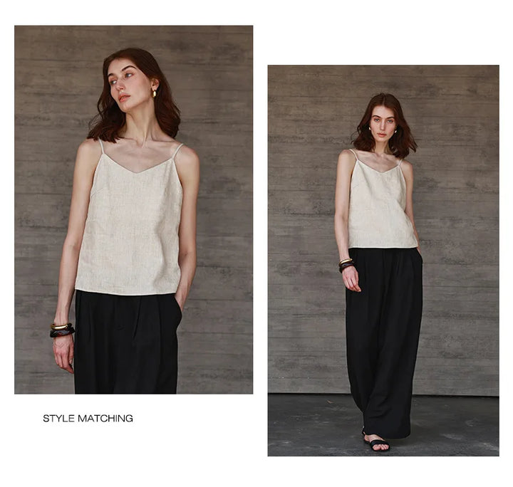 Women’s Linen V-Neck Camisole Top