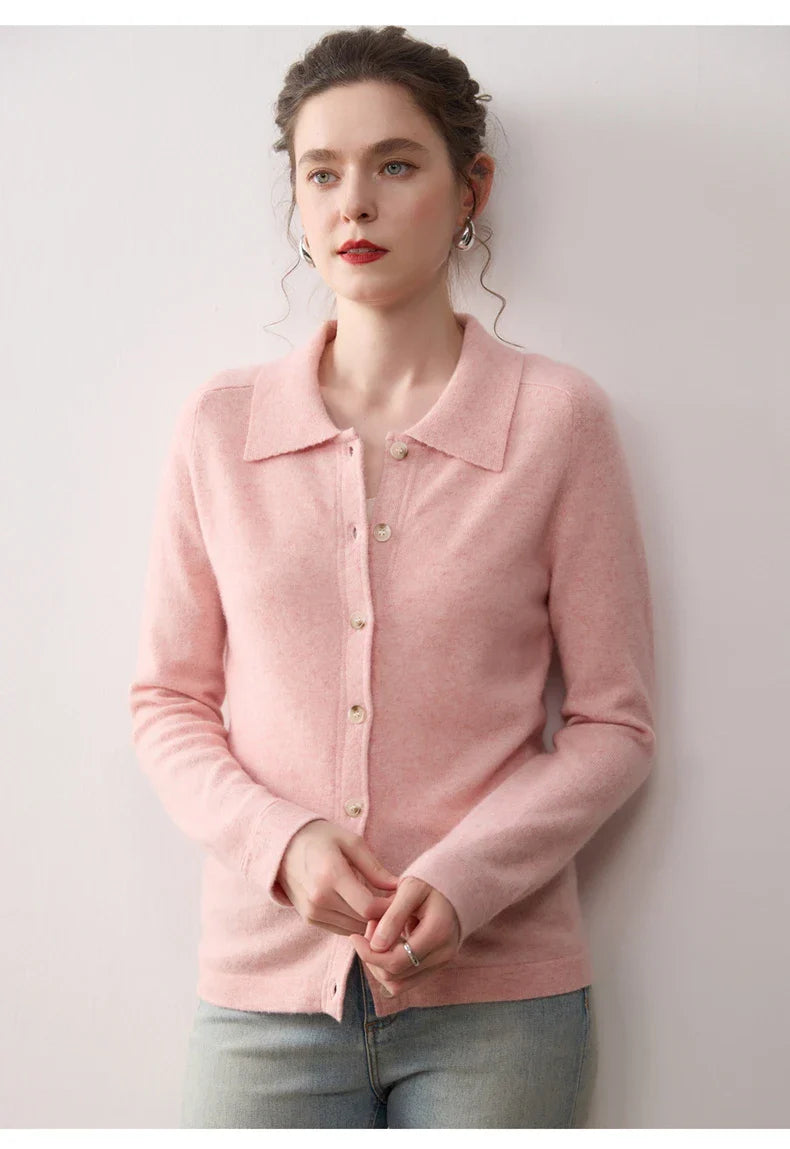 Elise Polo Cashmere Cardigan