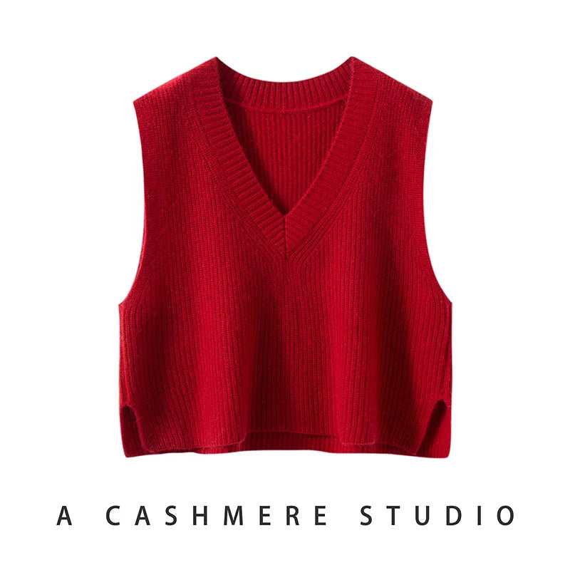 Elise Ribbed Cashmere Vest
