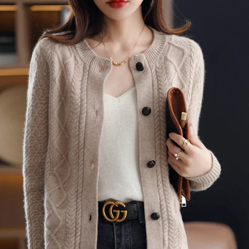 Emery Cable Cashmere Cardigan