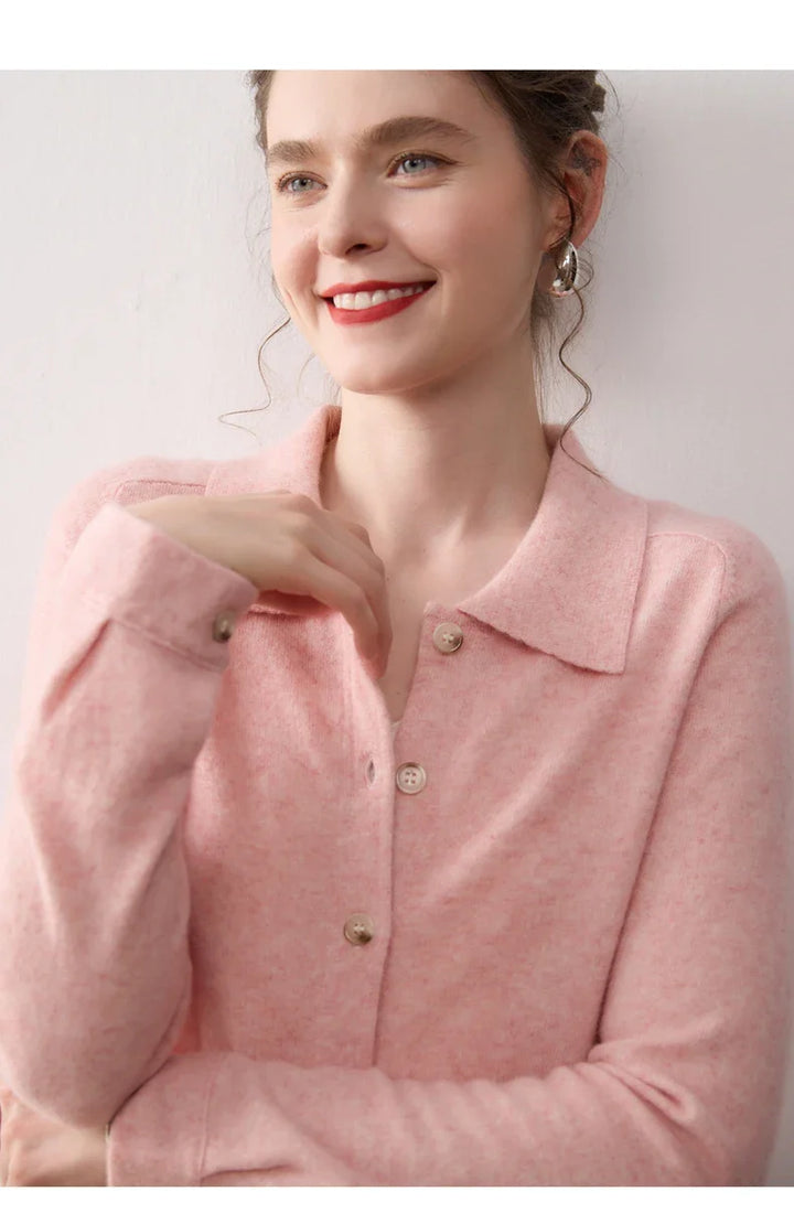 Elise Polo Cashmere Cardigan