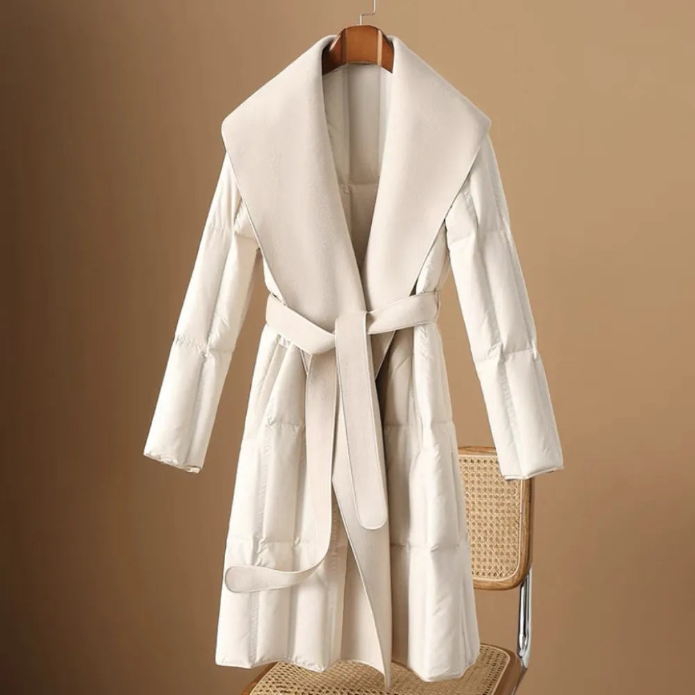 Lillian Wool-Collar Down Coat