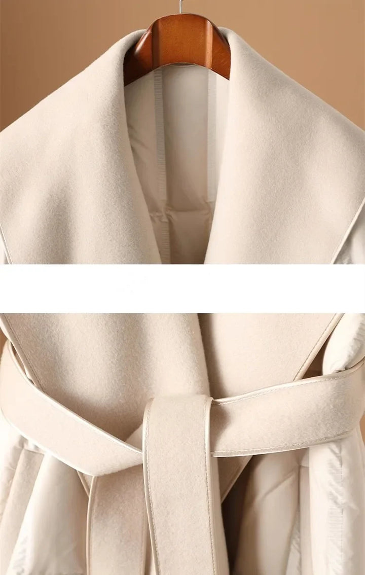 Lillian Wool-Collar Down Coat