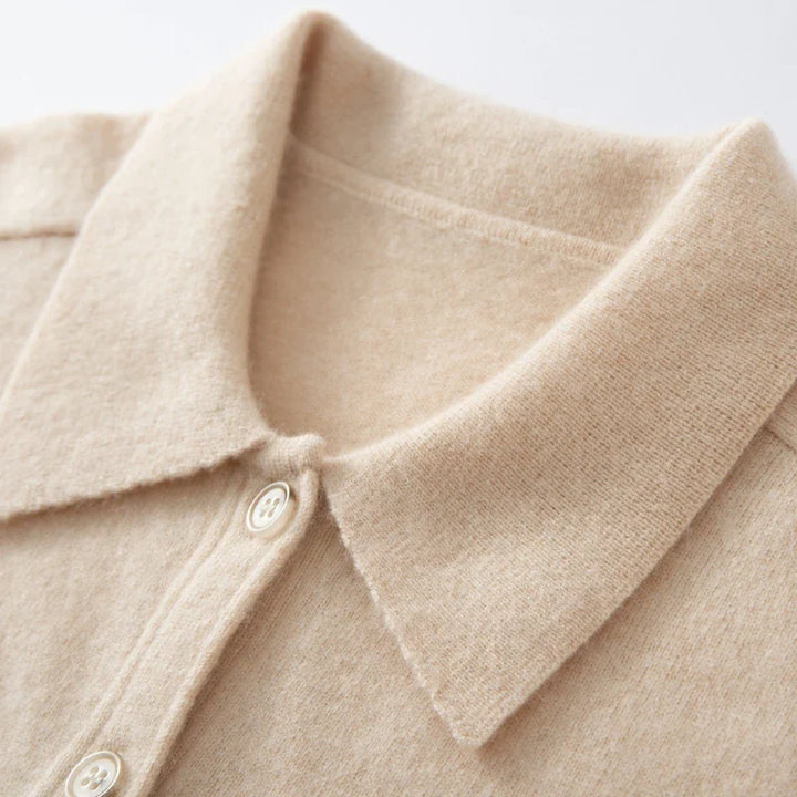 Elise Polo Cashmere Cardigan