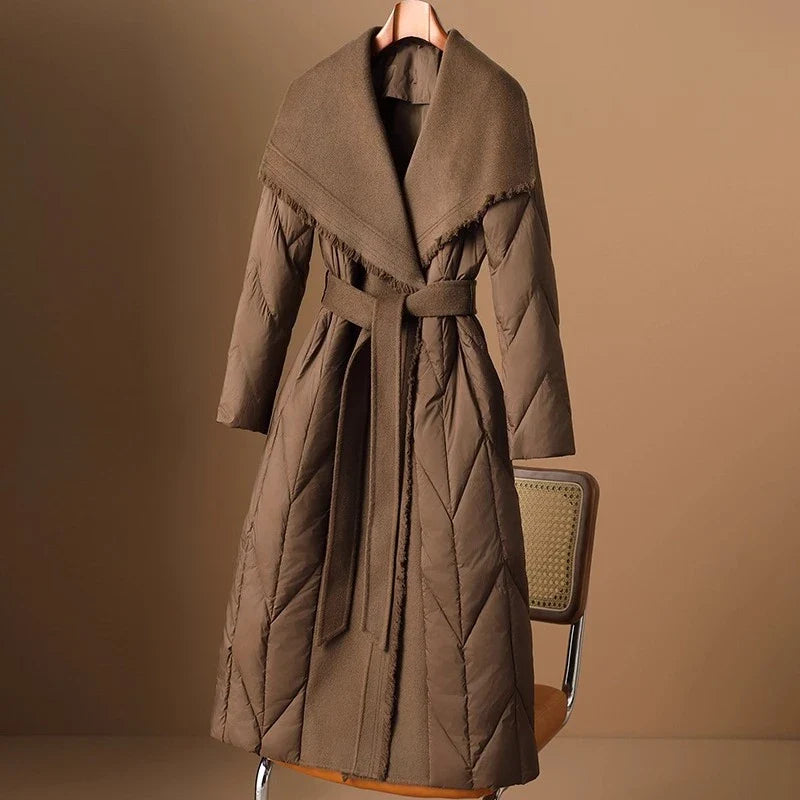Margaux Wool-Trim Down Coat
