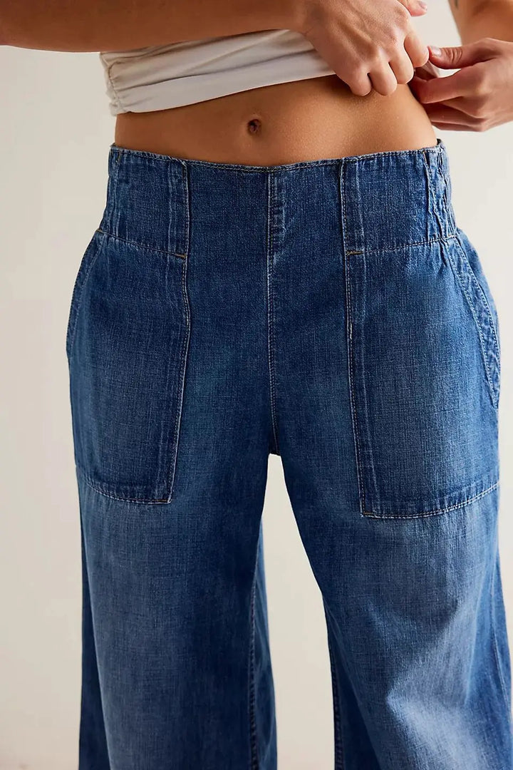 Audrey Wide-Leg Denim Jeans