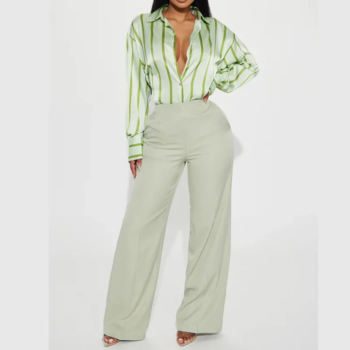 Delaney Satin Stripe Shirt