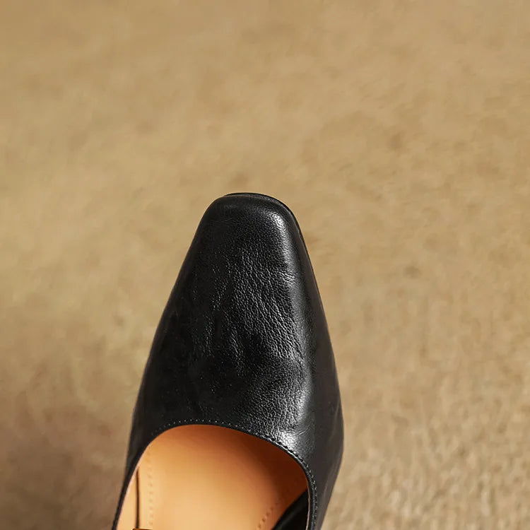 Maela Genuine Leather Heels