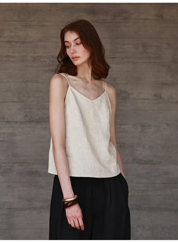 Women’s Linen V-Neck Camisole Top