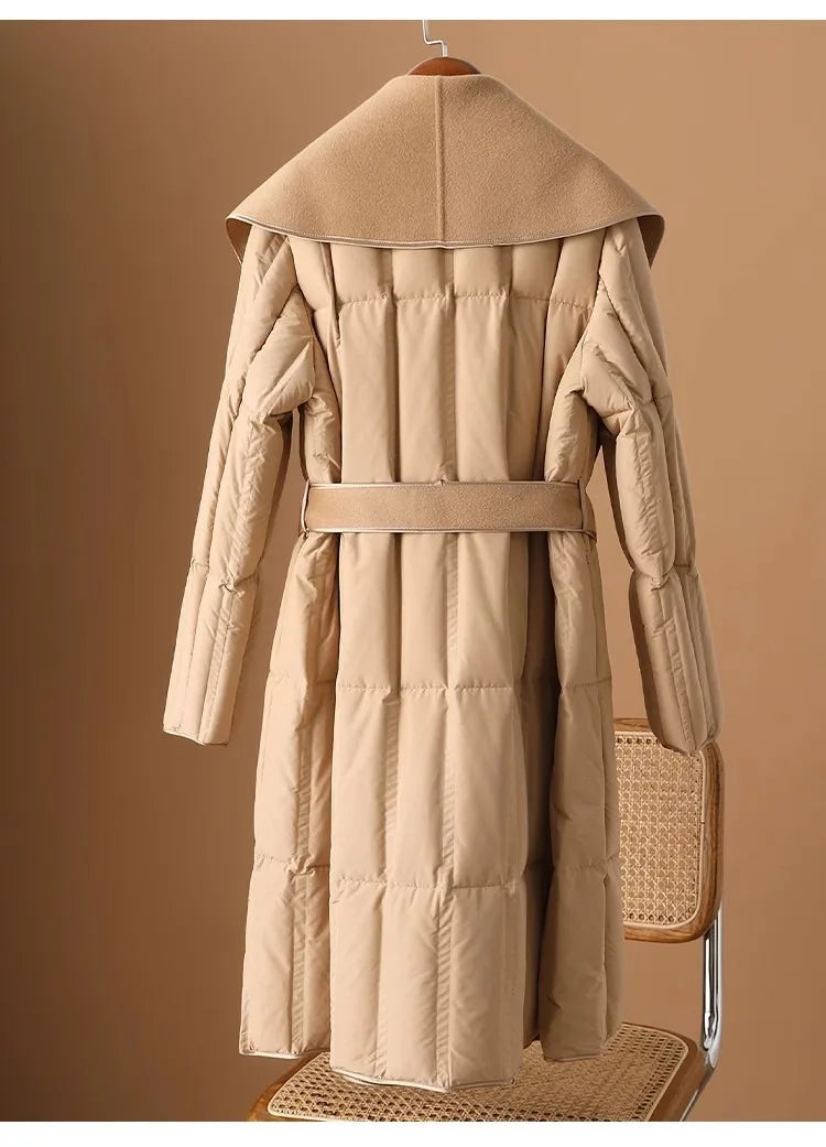 Lillian Wool-Collar Down Coat