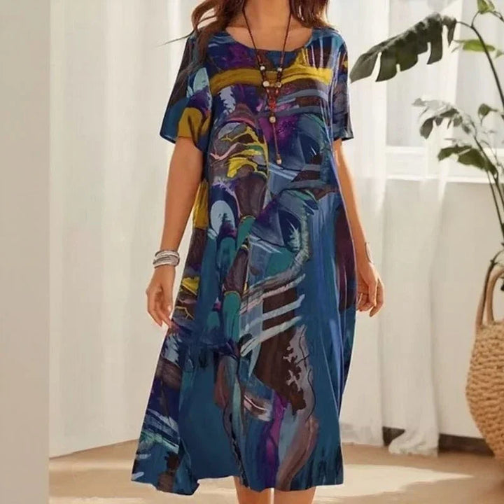Grace - Dress in Contemporary Abstract Print