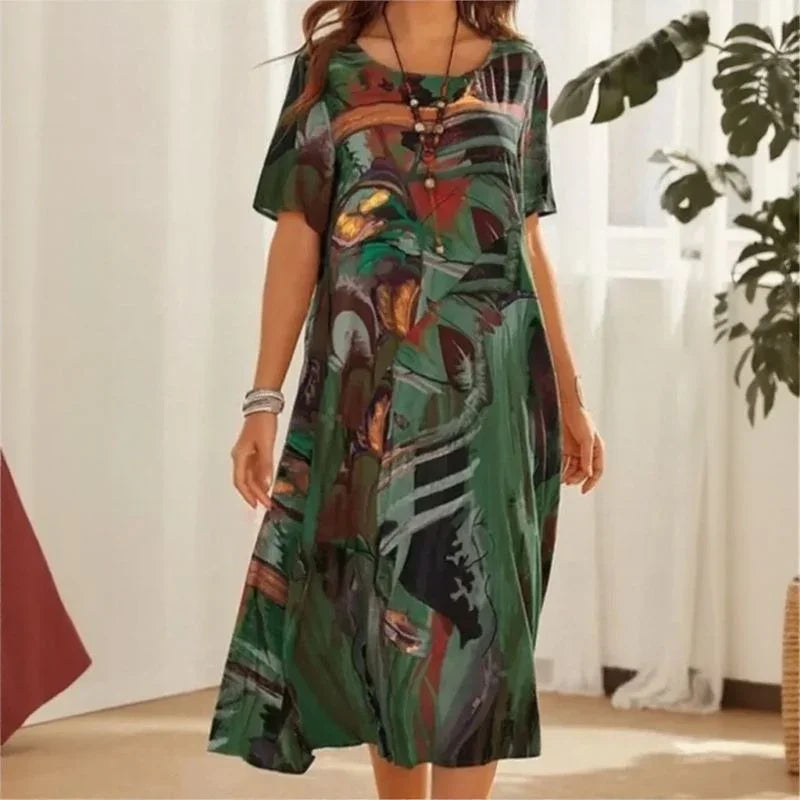 Grace - Dress in Contemporary Abstract Print