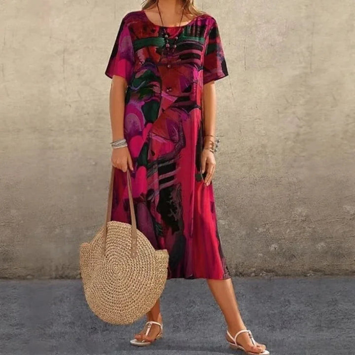 Grace - Dress in Contemporary Abstract Print