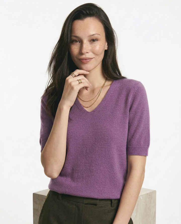 Elysian V-Neck Knit Top