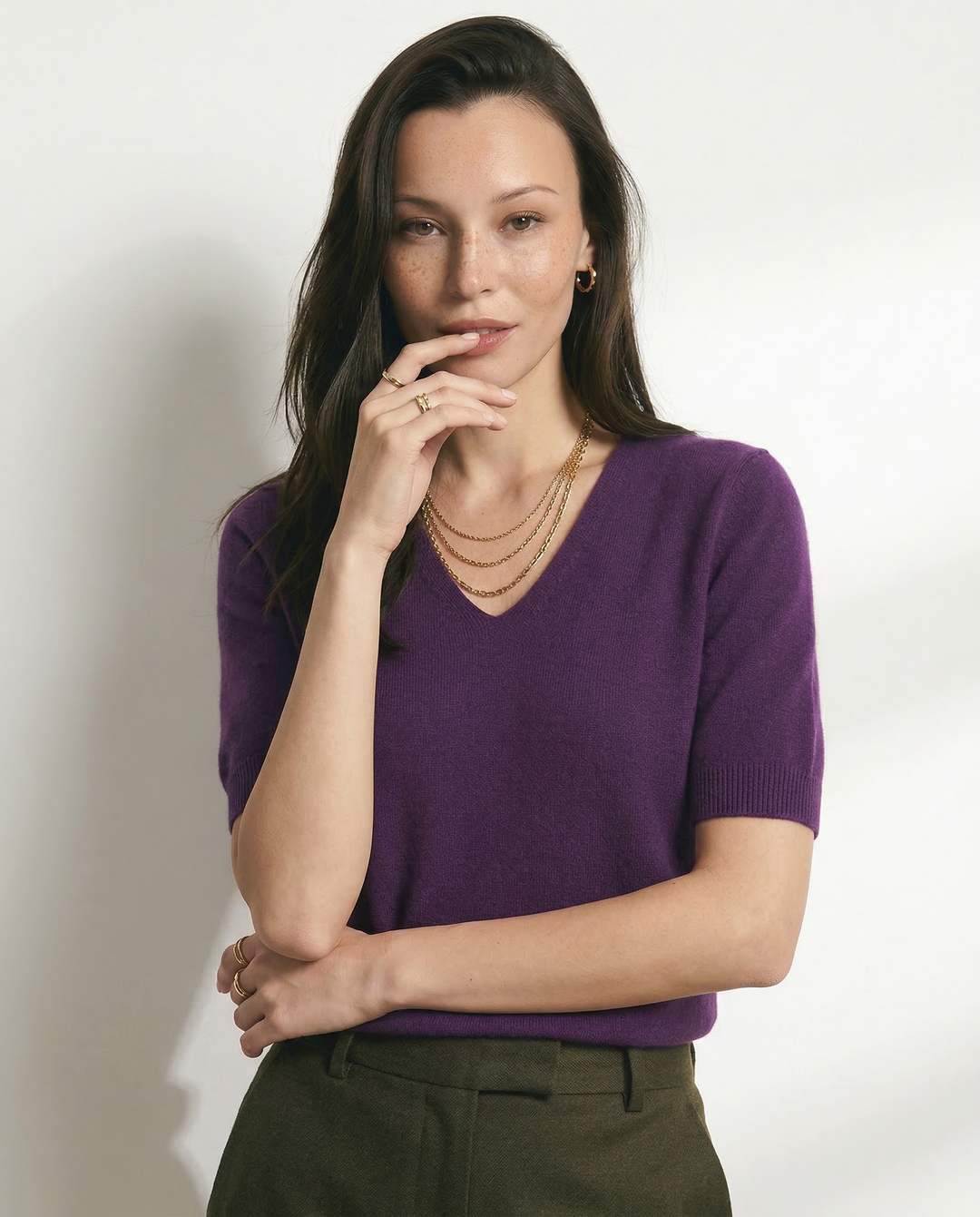 Elysian V-Neck Knit Top