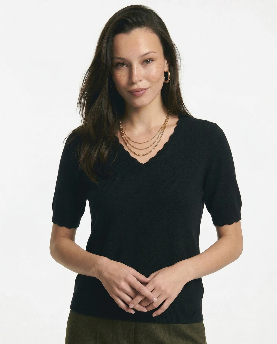 Elysian V-Neck Knit Top