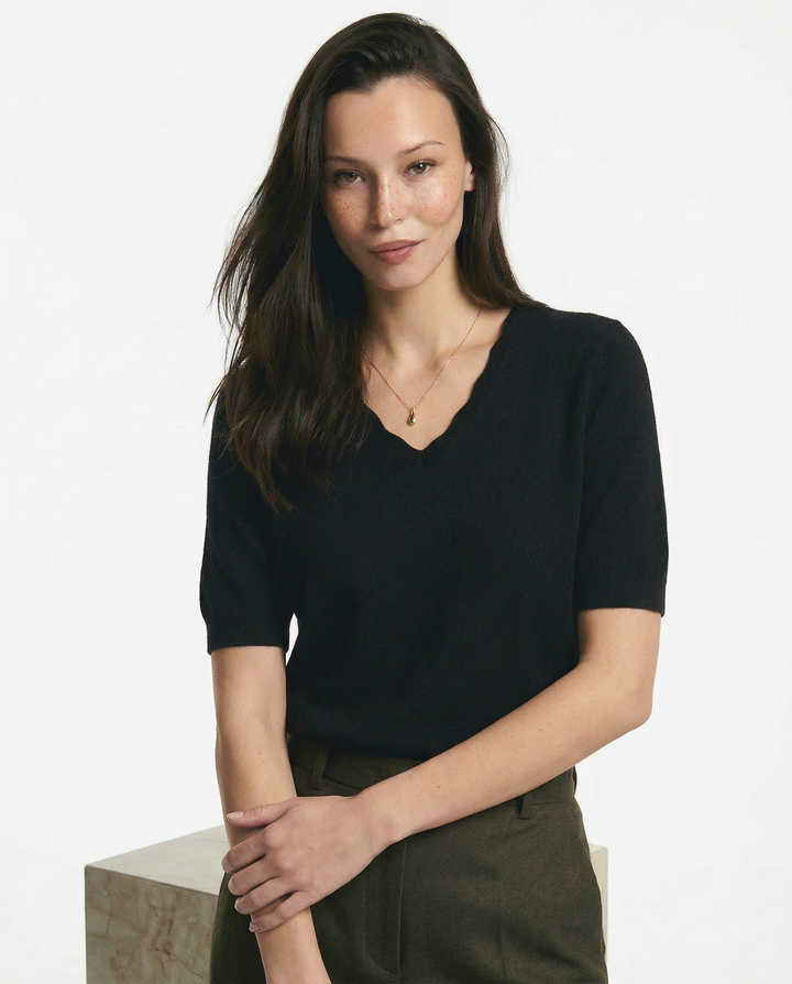 Elysian V-Neck Knit Top