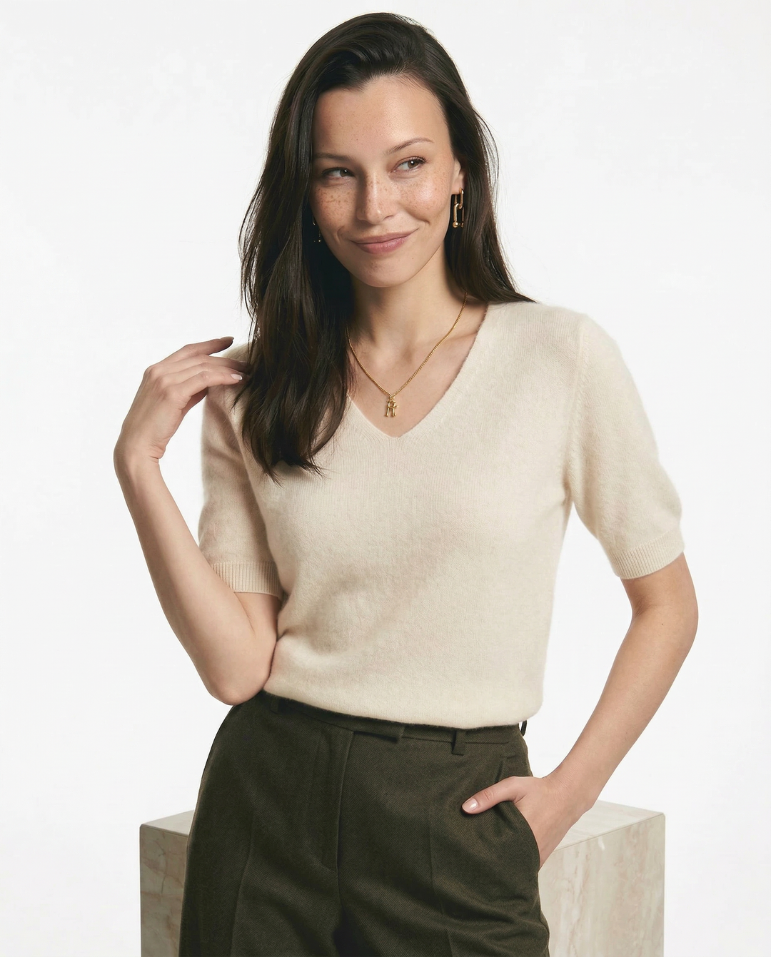 Elysian V-Neck Knit Top