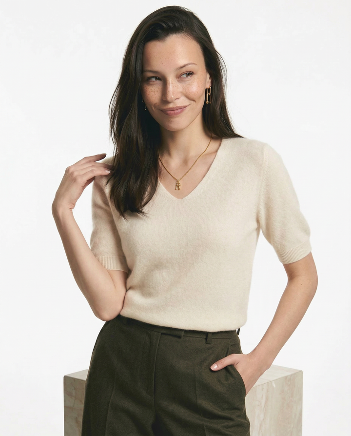Elysian V-Neck Knit Top