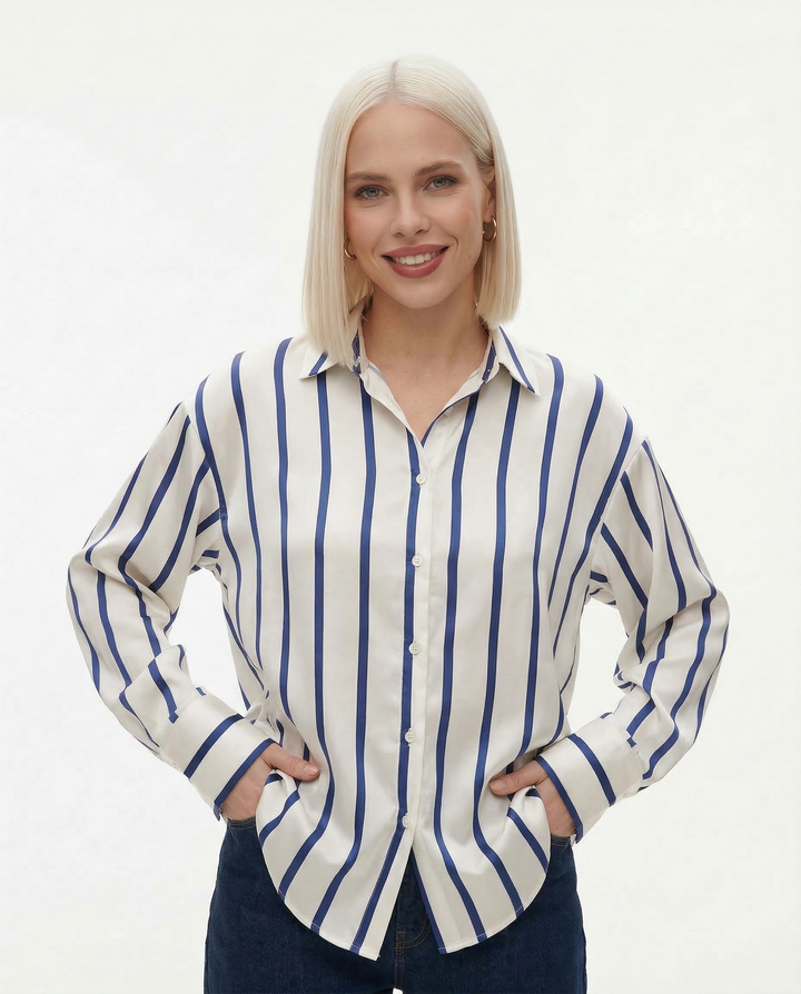 Delaney Satin Stripe Shirt